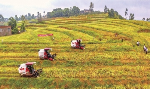 拖拉機(jī)開進(jìn)丘陵山區(qū)了！