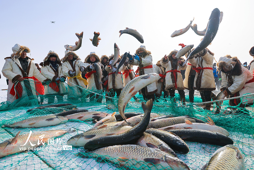 新疆博斯騰湖：人歡魚躍冬捕忙【2】