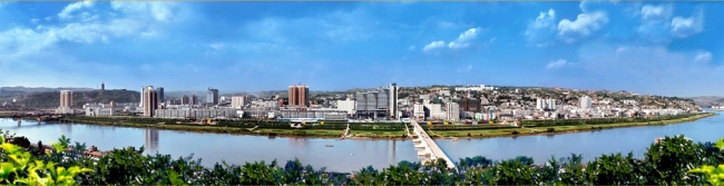 府谷縣城鳥瞰圖