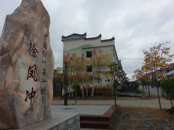 罗田徐凤冲红叶墙